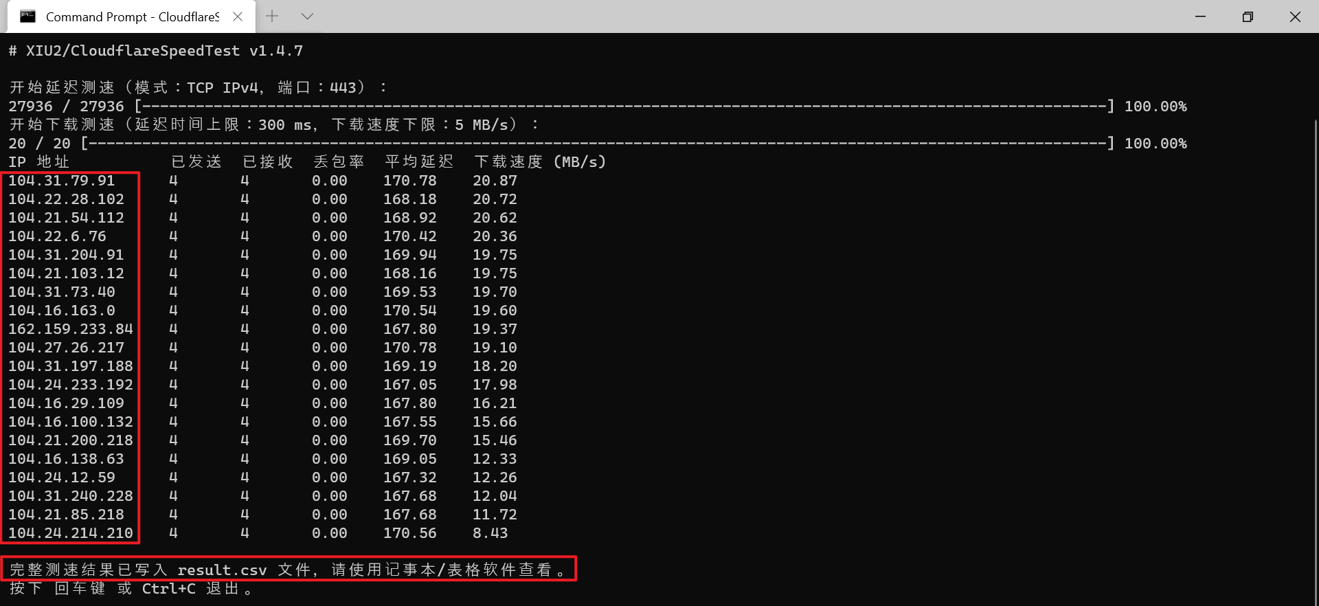 Cloudflare CDN测速